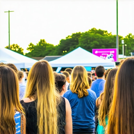 Tulsa community event with local businesses promoting their services.