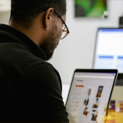 Tulsa business owner enhancing Google My Business profile with images and keywords.