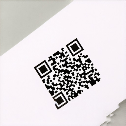 Business card with QR code representing digital verification step