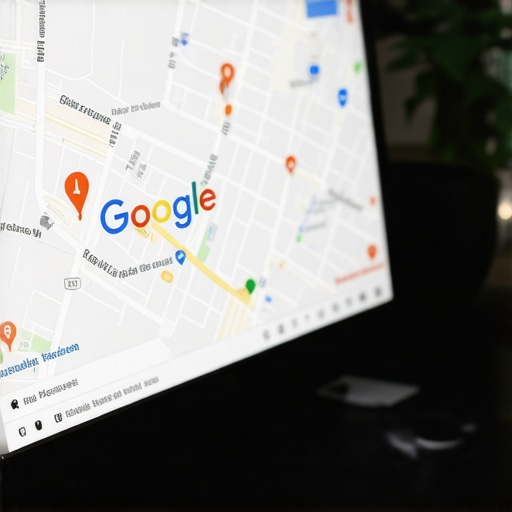 Person editing a Tulsa business listing on Google Maps on laptop.