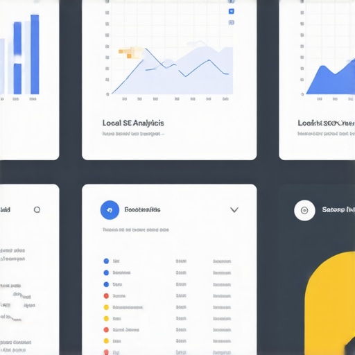 A colorful Google Data Studio dashboard showing local SEO metrics for Tulsa