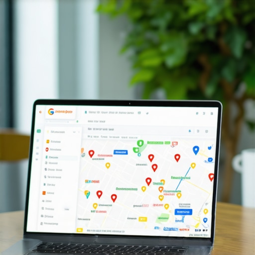 Optimizing GMB Profile in Tulsa Tulsa business owner optimizing Google My Business profile on a laptop.