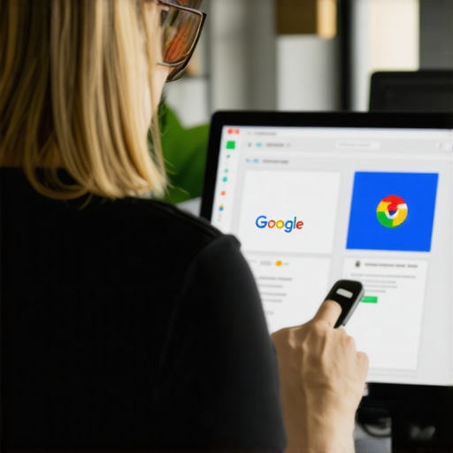 Business owner verifying and updating Google My Business profile on computer