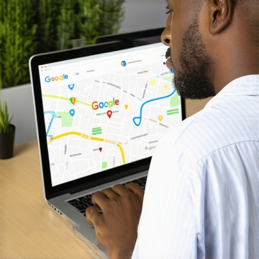 Expert optimizing Tulsa Google My Business listing on a laptop
