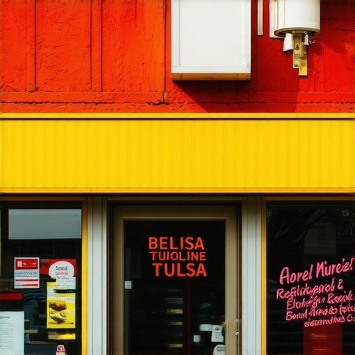 Colorful Tulsa storefront with clear signage during daytime