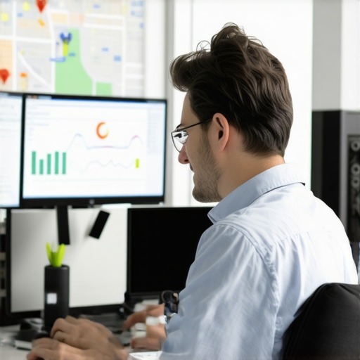 SEO analyst reviewing Tulsa local search rankings and citation status on computer